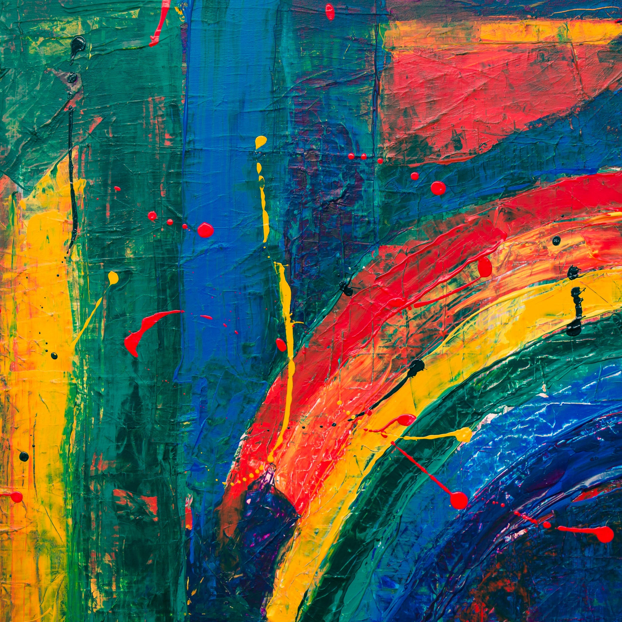 Abstract kleurrijke regenboog - AkoestischeMuur