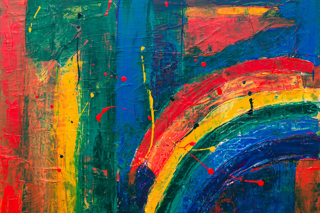 Abstract kleurrijke regenboog - AkoestischeMuur