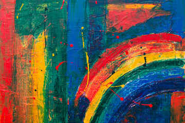 Abstract kleurrijke regenboog - AkoestischeMuur