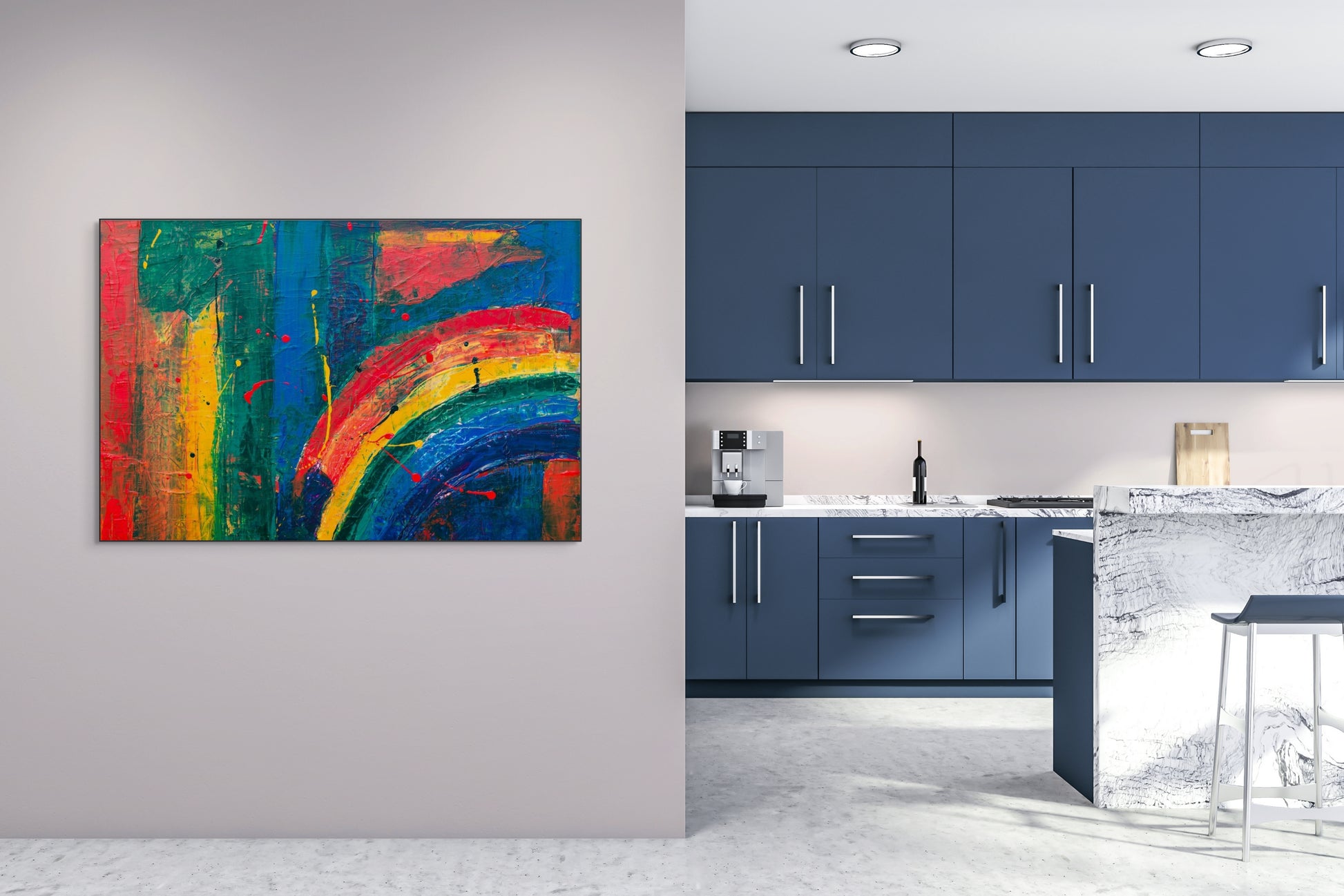 Abstract kleurrijke regenboog - AkoestischeMuur