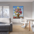 Kleurrijke bloemen op de rand - Ambrosius Bosschaert - AkoestischeMuur